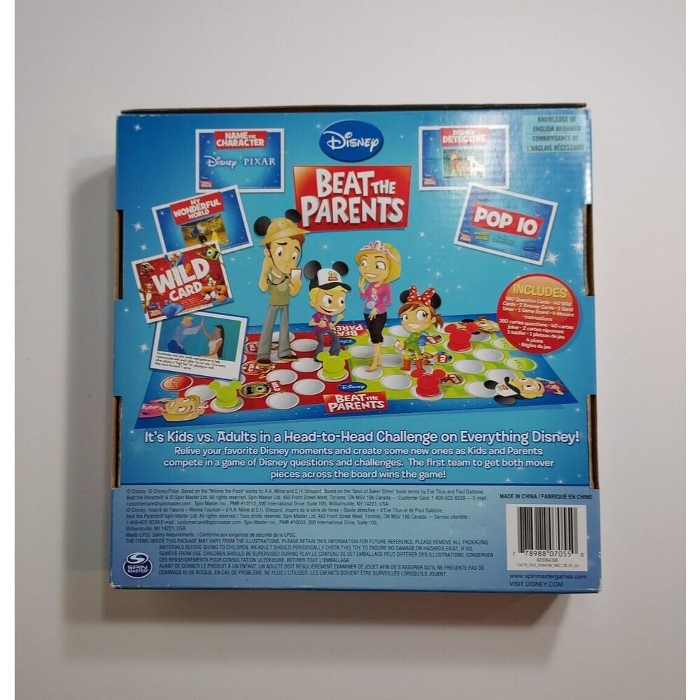 Disney Beat the Parents Kids vs. Grown Ups Board Game Family Movie Trivia Pixar - Picture 2 of 4